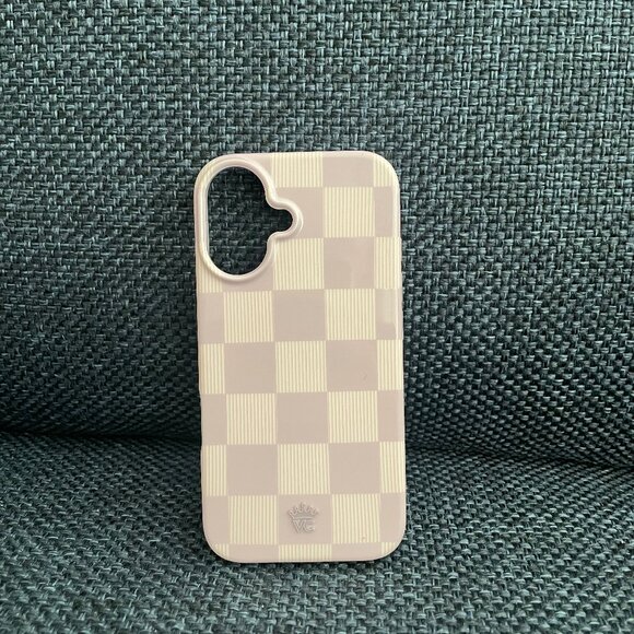 Velvet Caviar iPhone 16 Lilac Vibe Checkered Case - Picture 1 of 4